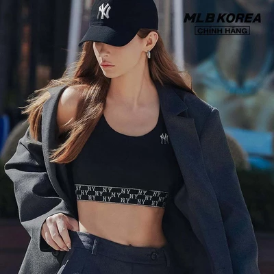 MLB - Áo bra thể thao nữ Monogram Luxlleisure Band Point_3FTKMA443-50BKS