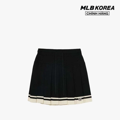 MLB - Chân váy xếp li mini Classic Sports Striped Knit Pleated_3FSKG0236-50BKS