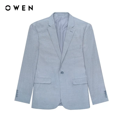 OWEN - Blazer (demi) Regular Fit BL241363 màu Xám nhạt chất liệu Nylon - Lyocell - Polyester - PU