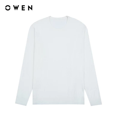 OWEN - Áo len Regular Fit ALC241292 màu Trắng chất liệu Viscose - Polyester - Nylon