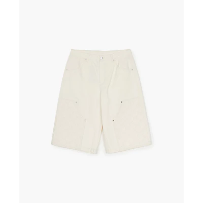 MLB - Quần short jeans nam Diagram Monogram Embossed_3LDPM0253-50CRD