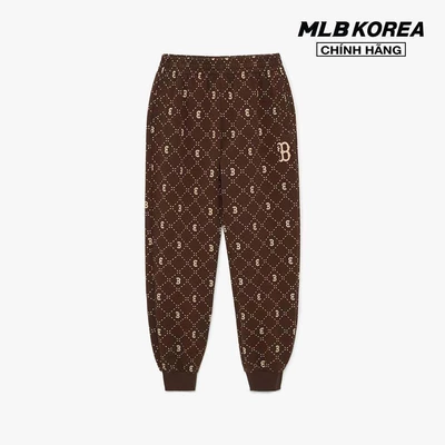 MLB - Quần jogger unisex lưng thun Diamond Monogram Jacquard_3APTM0134-43BRD