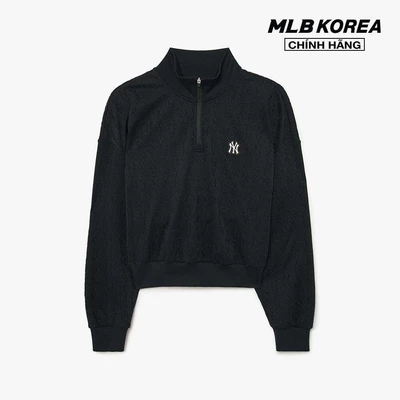 MLB - Áo sweatshirt nữ phom croptop Athleisure Classic Monogram Jacquard_3FMTM2134-50BKS