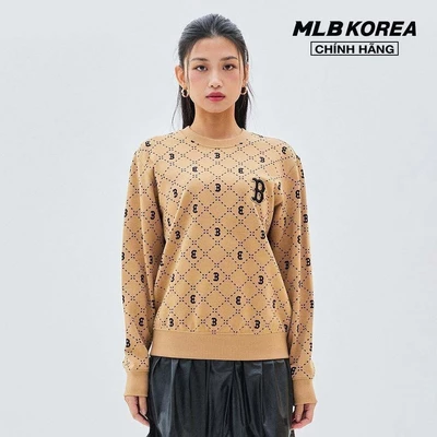 MLB - Áo sweatshirt unisex cổ tròn tay dài Diamond Monogram Jacquard_3AMTM0134-43CAL