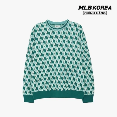 MLB - Áo sweatshirt unisex cổ tròn tay dài Cube Monogram Allover Jaquard_3AMTM0434-07MTD