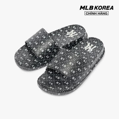 MLB - Dép quai ngang unisex Chunky Mound Diamond Monogram_3ALPCDM33-50BKS