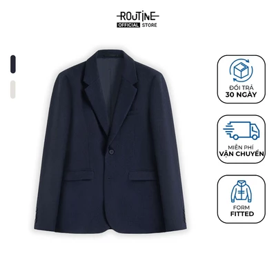 Áo Vest Blazer Vải Twill Trơn Form Fitted - Routine 10F24VES001