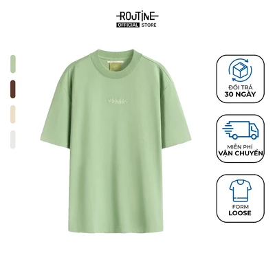 Áo Thun Tay Ngắn Vải S.Café Thêu Icon Form Loose - Routine 10S25TSS008