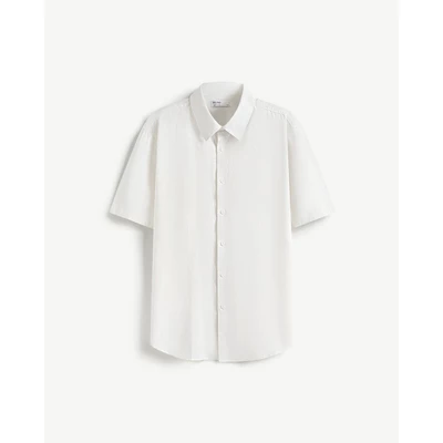 Áo Sơ Mi Nam Tay Ngắn Trơn Vải Linen Form Regular - Routine 10F24SHS034