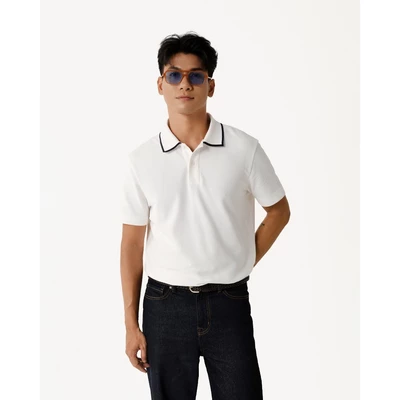 Áo Polo Ngắn Tay Vải S.Café Phối Cổ Form Fitted - Routine 10S25POL004