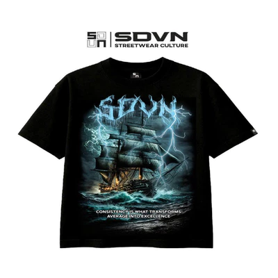 Áo Thun Form Big Boxy "STORM SHIP" cotton 100% Brand Chính Hãng SDVN UNISEX