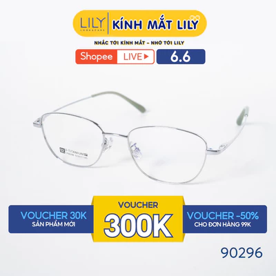 Gọng kính mắt mèo nam nữ LILYEYEWEAR chất liệu B-Titanium cao cấp chắc chắn kiểu dáng hiện đại màu sắc thời trang 90296
