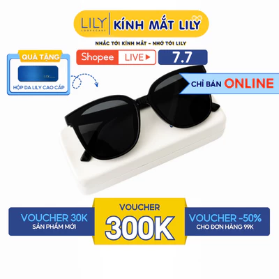 Kính mát nam nữ, kính râm LILYEYEWEAR chất liệu nhựa cứng cáp, cao cấp chống UV400 bảo vệ mắt KC850