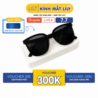 Kính mát dáng vuông thời trang nam nữ LILYEYEWEAR chất liệu nhựa cao cấp chống UV400 kiểu dáng màu sắc hiện đại KC850