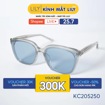 Kính mát thời trang nam nữ LILYEYEWEAR chất liệu nhựa Acetate cao cấp, mắt kính chống UV400, kiểu dáng hiện đại KC205250
