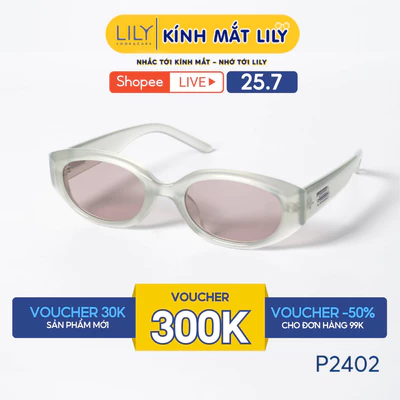 Kính mát thời trang nam nữ LILYEYEWEAR chất liệu nhựa cao cấp, mắt kính phân cực, chống UV400 hiện đại thời trang P2402