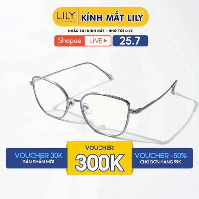 Kính mắt mèo thời trang nữ LILYEYEWEAR thanh mảnh kim loại cao cấp thiết kế tinh tế