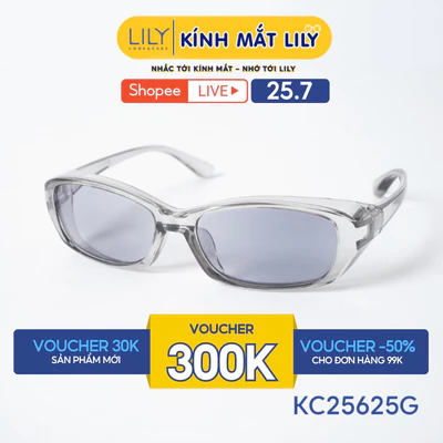 Kính chống bụi đổi màu LILYEYEWEAR chất liệu nhựa chắc chắn, mắt kính chống UV400, kiểu dáng vừa vặn bảo vệ mắt KC25625G