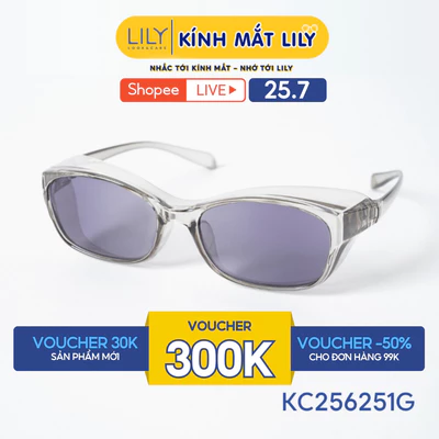 Kính chống bụi đổi màu LILYEYEWEAR chất liệu nhựa chắc chắn, mắt kính chống UV400,kiểu dáng vừa vặn bảo vệ mắt KC256251G