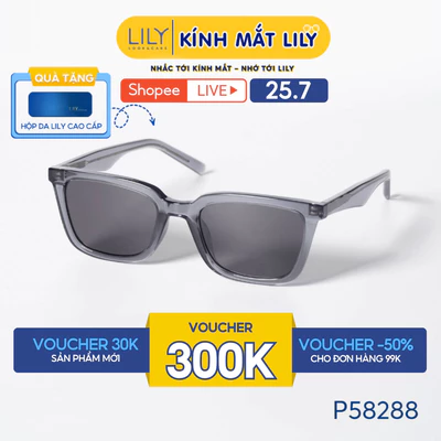 Kính mát thời trang nam nữ LILYEYEWEAR chất liệu nhựa cao cấp, mắt kính phân cực, chống UV400 bảo vệ mắt P58288