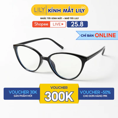Kính mắt mèo thời trang nữ LILYEYEWEAR càng nhựa chắc chắn kiểu dáng dễ đeo 72130