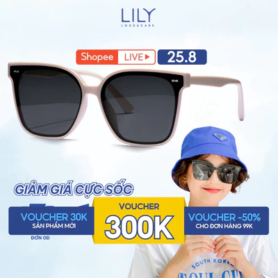 Kính mát nam nữ LILYEYEWEAR chất liệu nhựa cao cấp chống UV400 kiểu dáng và màu sắc thời trang A140.24