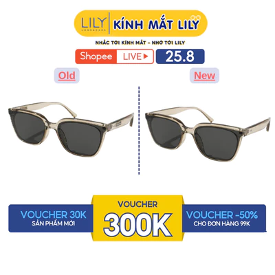 Kính mát thời trang nam nữ LILYEYEWEAR chất liệu nhựa chắn chống UV400 kiểu dáng và màu sắc thời trang thời trang 2343