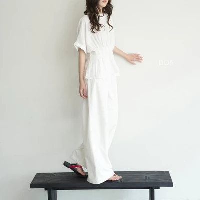 DOB - Quần kaki nữ dáng suông ống rộng có ép keo I Reni Pant I