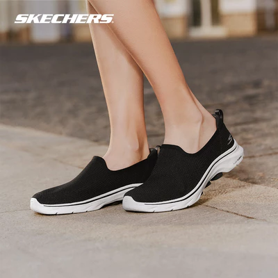 Giày Thể Thao Nữ Skechers GOwalk 7 Ivy Đi Bộ-125218-BKW Air-Cooled Goga Mat