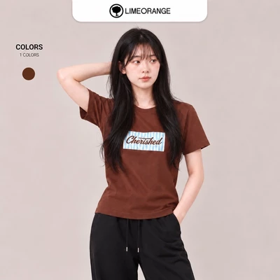 Áo Thun Nữ Form Regular BST Sweet Escape LIMEORANGE