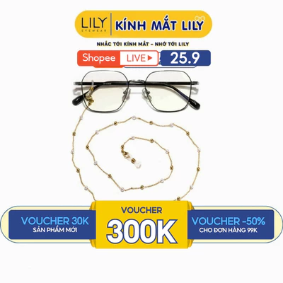 Dây đeo kính mắt thời trang chống rơi LILYEYEYWEAR nhiều thiết kế có thể sử dụng cho cả khẩu trang