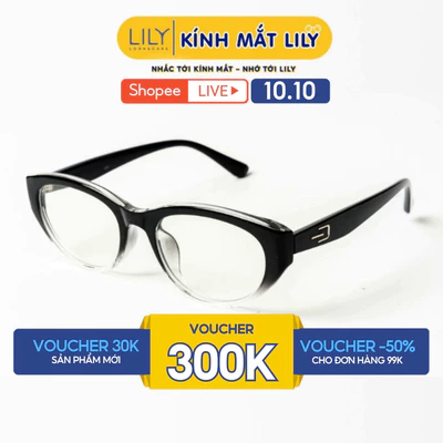Gọng kính mắt nam nữ LILYEYEWEAR chất liệu nhựa cao cấp chắc chắn màu sắc và kiểu dáng thời trang 20860