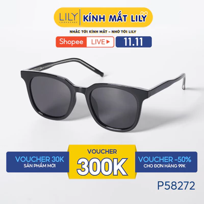 Kính mát thời trang nam nữ LILYEYEWEAR chất liệu nhựa cao cấp, mắt kính phân cực chống UV400 bảo vệ mắt P58272