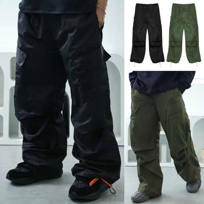 Quần dài Apride Parachute ống rộng, over size, dáng rộng unisex chất dù dày dặn