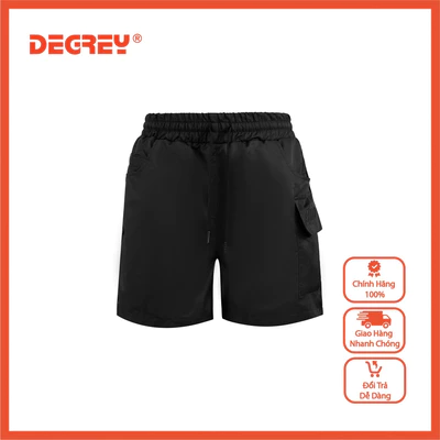 Degrey.madmonks Quần short thể thao dù đen lót lưới - DMQS