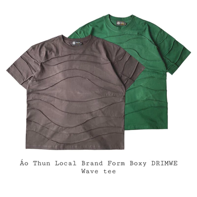 Áo Thun Form Boxy Fit Local Brand DRIMWE Wave-tee Unisex