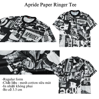 Apride paper summer mesh tee áo thun
