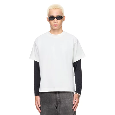 Áo thun Boxy Fit basic trắng tay ngắn - BEUTER Blank White Boxy T-shirt