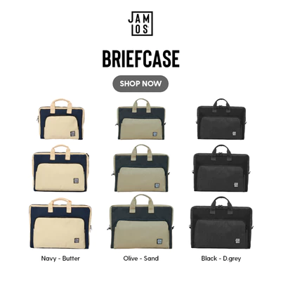 Jamlos Briefcase - Túi chống sốc Laptop/ iPad 11" đến 15" xách tay đeo chéo canvas đi học đi làm
