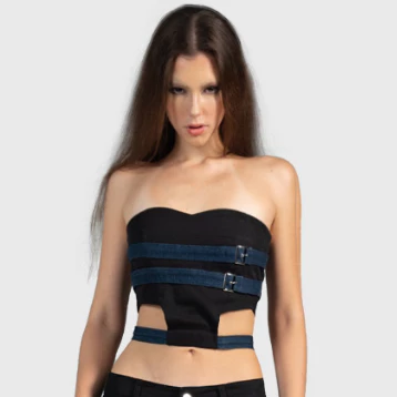 July Top I Áo ống Jeans cúp ngực
