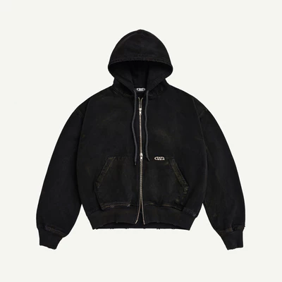 TRASH FULLZIP HOODIE BLACK / HOODIE ZIP DENIM / GAMBLE WORLDWIDE