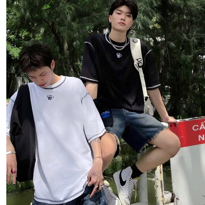 Áo Thun Unisex Uncover - Logo Thêu ( Màu Trắng/Đen/Xám Tiêu )