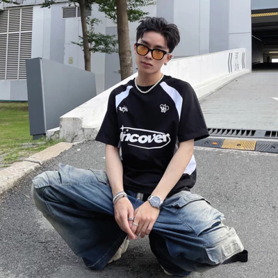 Áo Thun Ragland Unisex Uncover - 369 ( Màu Đỏ/Đen/Nâu )
