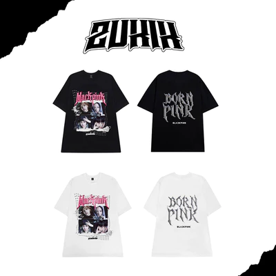 Áo thun tee phông nam nữ tay lỡ oversize Black Pink - Born Pink