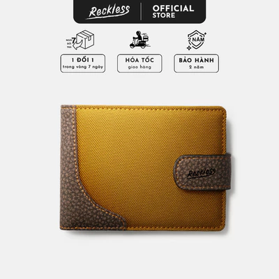 Ví Vải Gập Ngang Phối Da Thomas Wallet Reckless (4 màu) - Thomas Wallet - Vải Polyester Kháng Nước