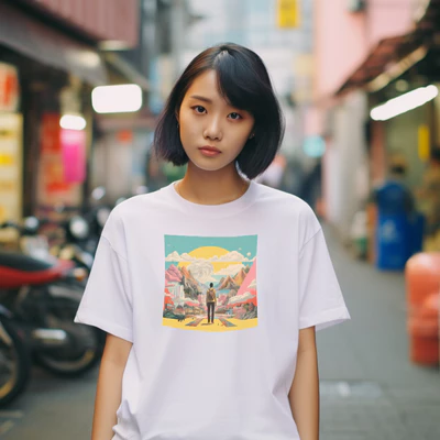 Áo thun cotton 100% unisex, phong cách thời trang hàng đầu in hình Abstract Wes Anderson