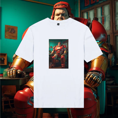 Áo thun cotton 100% unisex, phong cách thời trang hàng đầu in hình Superhero thất nghiệp - Ironman