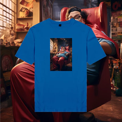 Áo thun cotton 100% unisex, phong cách thời trang hàng đầu in hình Superhero thất nghiệp - Superman