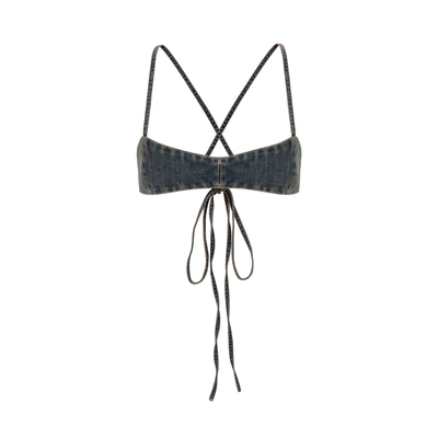 Áo bra cúp ngực denim Melancholy