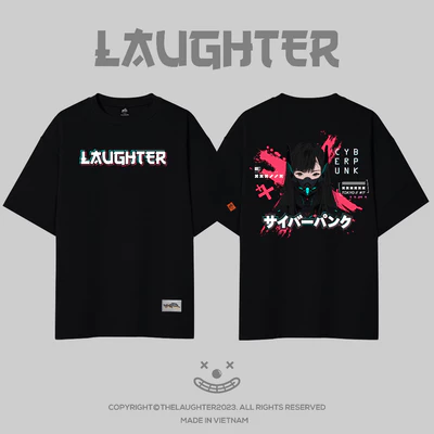 Local brand LAUGHTER ANIME GIRL T-SHIRT - Áo phông Oversize Streetwear